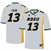 North Dakota State Bison 13 Desmond Cain White College Football Jersey Dzhi,baseball caps,new era cap wholesale,wholesale hats